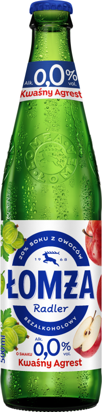 Łomża Radler 0,0 Kwaśny agrest 20% soku z owoców - Van Pur