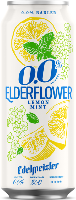 Edelmeister Radler 0,0% Elderflower with Lemon and Mint - Van Pur